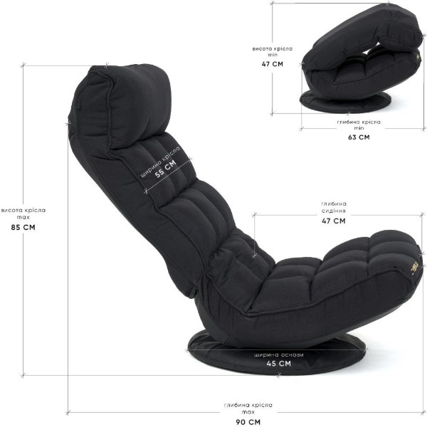 Фото - Крісло для геймерів Cyberlux Flex Fabric Black (GM-03 B)